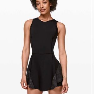 🍋 LIKE NEW Lululemon serene stride dress romper tennis tank top 6” 12 black